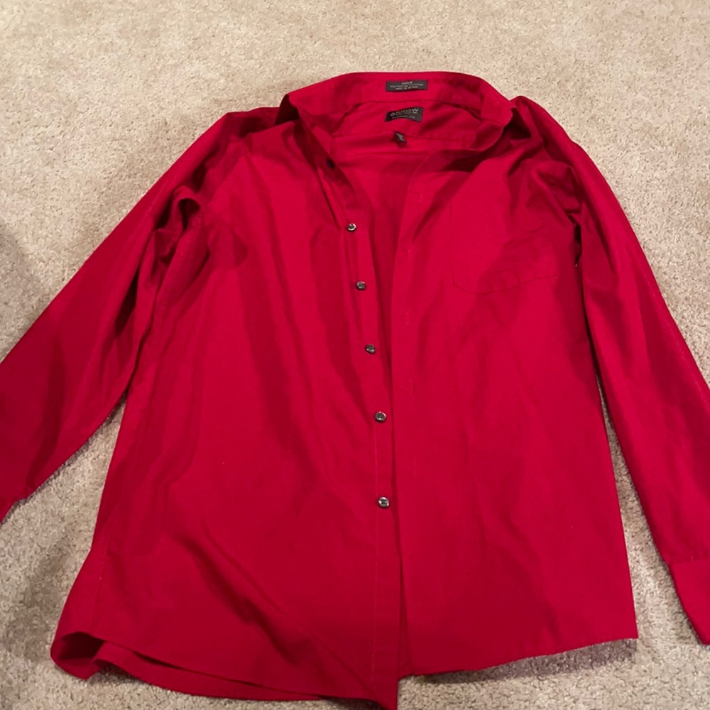 Red Button Up Shirt